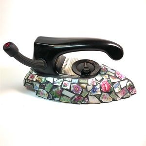 Vintage Westinghouse iron embellished with mosaics